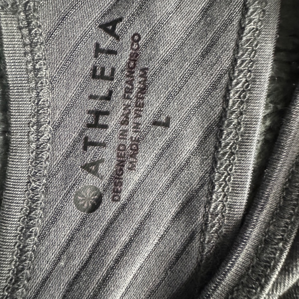 Athleta Gray Fitted Sleeveless Tank Top - Picture 3 of 4
